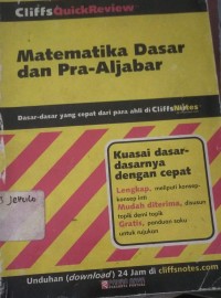 Image of Matematika Dasar dan Pra Aljabar