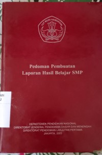 Image of Pedoman pembuatan laporan hasil belajar SMP