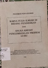 Image of Pedoman penyusun karya tulis ilmiah di bidang pendidikan
