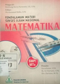 Image of Pendalaman materi sukses UN MTK