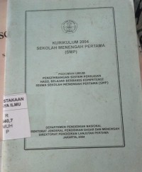 Image of Sekolah menengah pertama  SMP kurikulum 2004