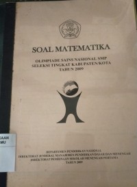 Image of SOAL MATEMATIKA OLIMPIADE SAINS NASIONAL SMP 2009